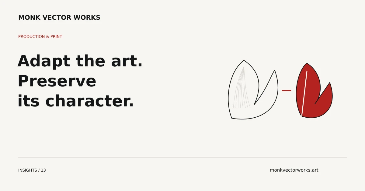 A detailed source illustration simplified into defined screen-printing shapes.